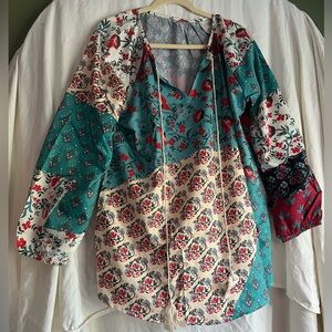 Long Sleeve Lightweight Blouse Size 3X NWOT